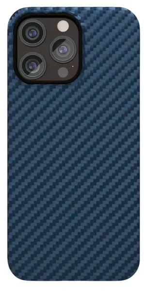 Накладка кевлар VLP Kevlar Case with MagSafe для Apple iPhone 15 Pro Dark Blue (Темно-Синий)