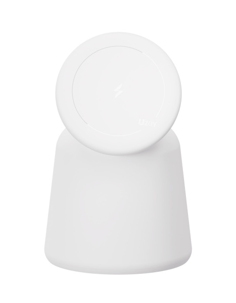 Беспроводная зарядная станция Uzay Drum Charger 2in1 с Magsafe 15W White (Белый)