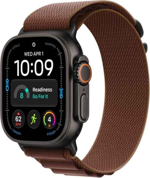 Часы Apple Watch Ultra 4 49mm Black Titanium Case Burgundy Alpine Loop L