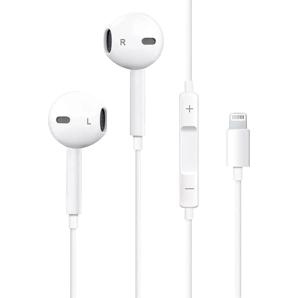 Наушники ISA Stereo Earphones Lightning Белый