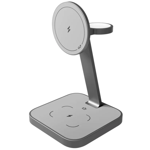 Беспроводная зарядная станция VLP Unity Power MagSafe QI2 3in1 для iPhone/AirPods/Watch Space Grey