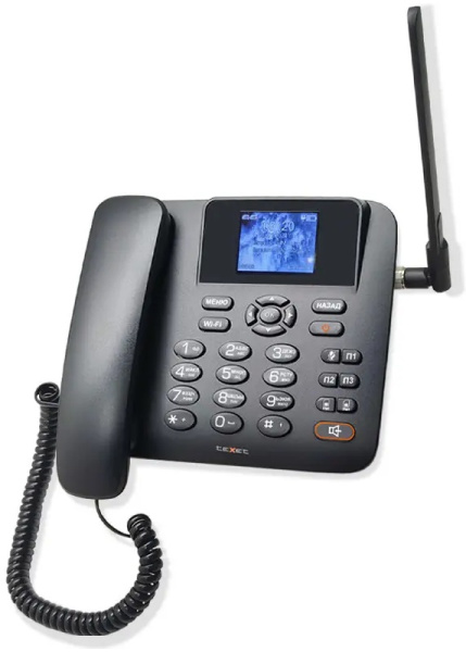 Проводной телефон Texet FX-200 GSM 4G PRO Dual Sim Black (Черный)