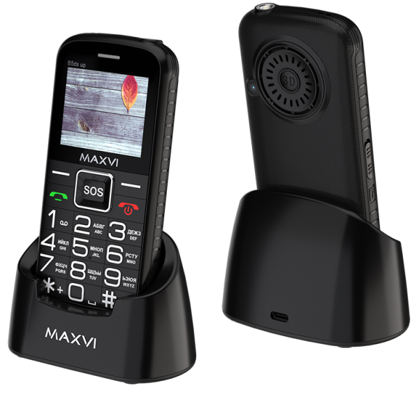 Телефон MAXVI B5ds up Black (Черный)