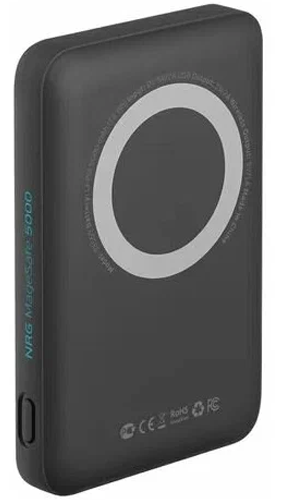 Внешний аккумулятор Deppa NRG MagSafe 2A Qi 5W 5000mAh черный (33569)