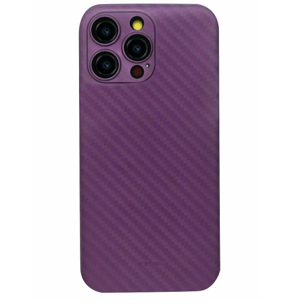 Накладка силикон под карбон KZDOO Air Carbon для Apple iPhone 15 Pro Deep Purple