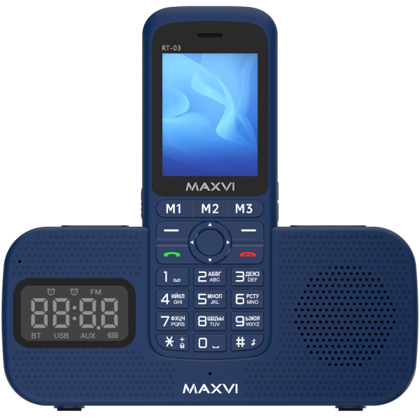 Телефон MAXVI RT-03 с док-станцией Blue (Синий)