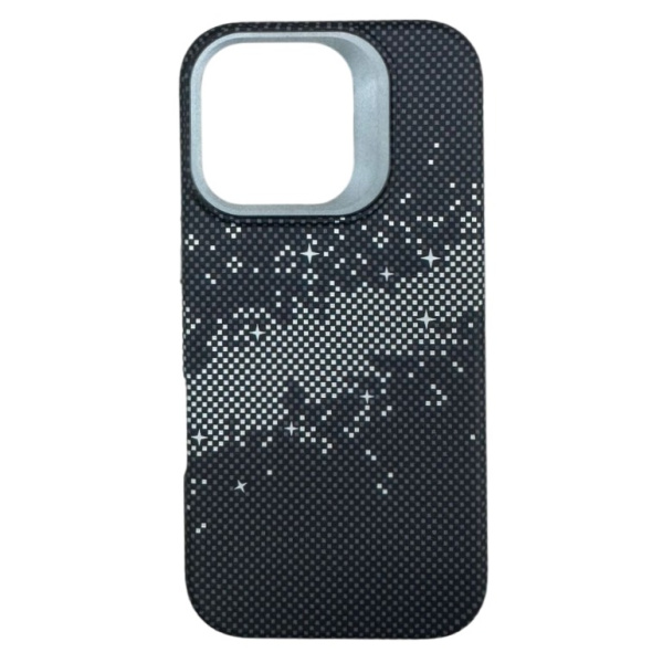 Накладка Keephone MagSafe для Apple iPhone 16 Pro под карбон с подставкой Черный 