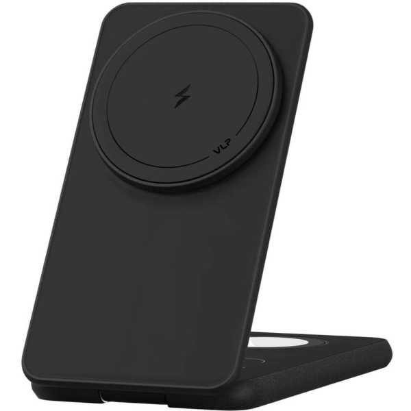 Беспроводная зарядная станция VLP Alum Power Pro MagSafe 3in1 для iPhone/AirPods/Watch Natural Black