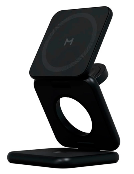 Беспроводная зарядная станция 3 в 1 Magssory Fold Pro Black (Черный)