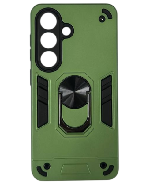 Накладка противоударная с кольцом для Samsung Galaxy S26 Зеленый