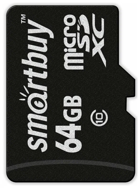 Карта памяти Micro SD Smartbuy 64GB Class10 20MB/s (SB64GBSDCL10-00LE)