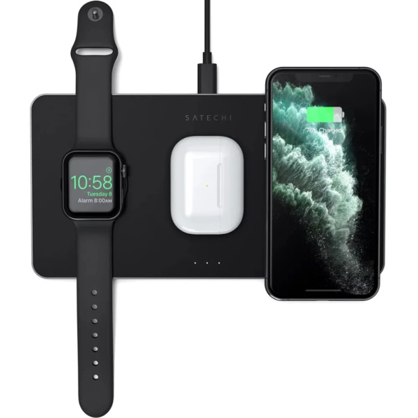 Беспроводная зарядная станция Satechi Trio Wireless Charging Pad Черный 