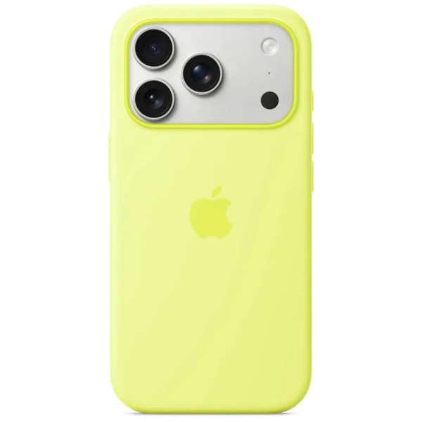 Накладка Apple Silicone Case для iPhone 17 Pro Max Neon Yellow (MGFM4)