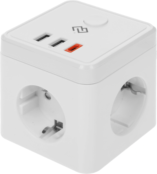 Умный сетевой фильтр Digma DiPlug Cude 1 (3 розетки) Белый