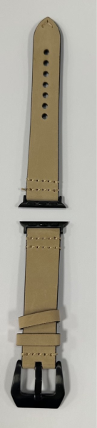 Ремешок прошитый из экокожи для Apple Watch 38/40/41mm (Бежевый)