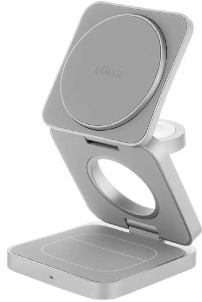 Беспроводная зарядная станция 3 в 1 uBear Balance (WL09SL31-ADM) Серебристый