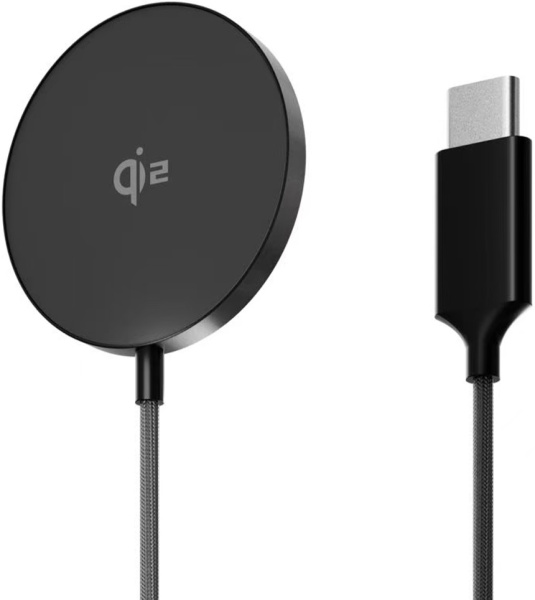 Беспроводное зарядное устройство Pero TC31 Magsafe Qi2 18Вт Black (Черный)