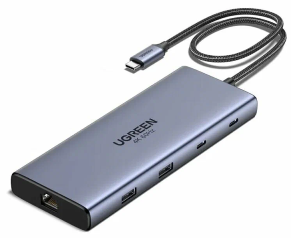 USB-C Разветвитель UGREEN CM639 10в1 (45380) Серебристый