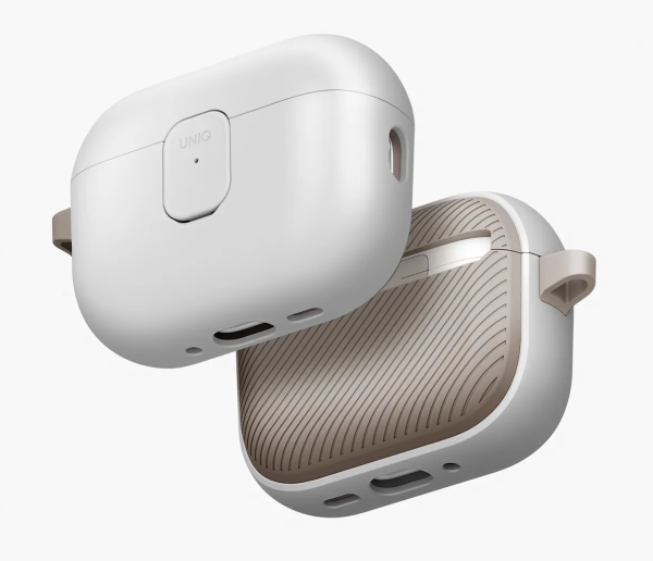 Силиконовый чехол Uniq CLYDE Lock для Apple AirPods Pro 3 Mist Grey/Khaki