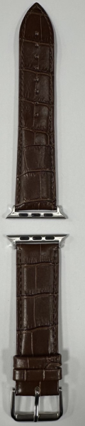 Ремешок текстурированый из экокожи для Apple Watch 42/44/45/49mm (Коричневый)