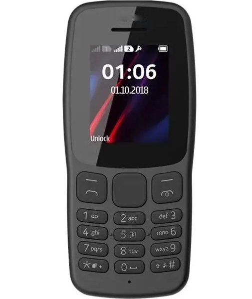 Телефон Nokia 106 (2018) TA-1114 Dual Sim Black (Черный)