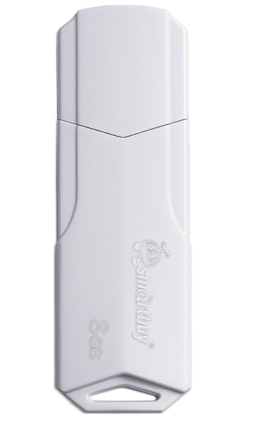USB Флеш-накопитель Smartbuy Clue USB 2.0 8GB Белый (SB8GBCLU-W)