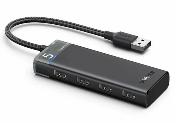 USB-A Разветвитель UGREEN CM653 5в1 (15548) Серый