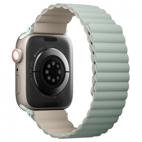 Ремешок Uniq Revix reversible Magnetic для Apple Watch 40/41/42mm Sage/Beige (Зеленый/Бежевый)