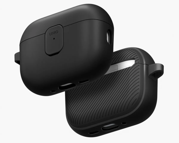 Силиконовый чехол Uniq CLYDE Lock для Apple AirPods Pro 3 Black/Dark Grey