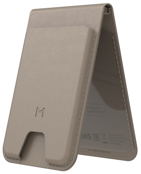 Кошелек-кардхолдер Magssory Geotag Magnetic Flip Wallet Latte (Коричневый)