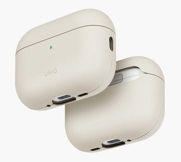 Чехол Uniq Lyden Vex Leatherette для Apple AirPods Pro 3 Clay (Белый)