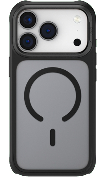 Накладка пластик Uniq Veren with Magsafe для iPhone 17 Pro Smoky Frost (Черный)