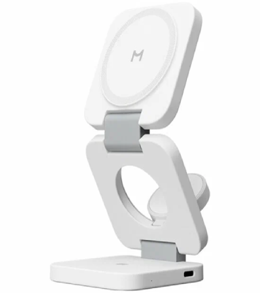 Беспроводная зарядная станция 3 в 1 Magssory Flex for Apple White (Белый)