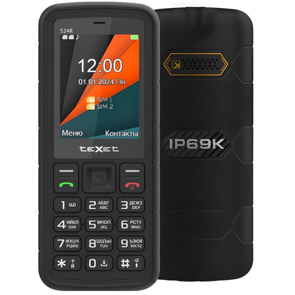 Телефон Texet TM-524R Dual Sim Black (Черный)
