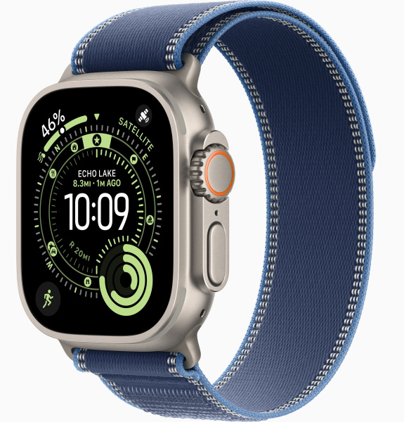 Часы Apple Watch Ultra 3 49mm Natural Titanium Case Blue Bright Blue Trail Loop S/M