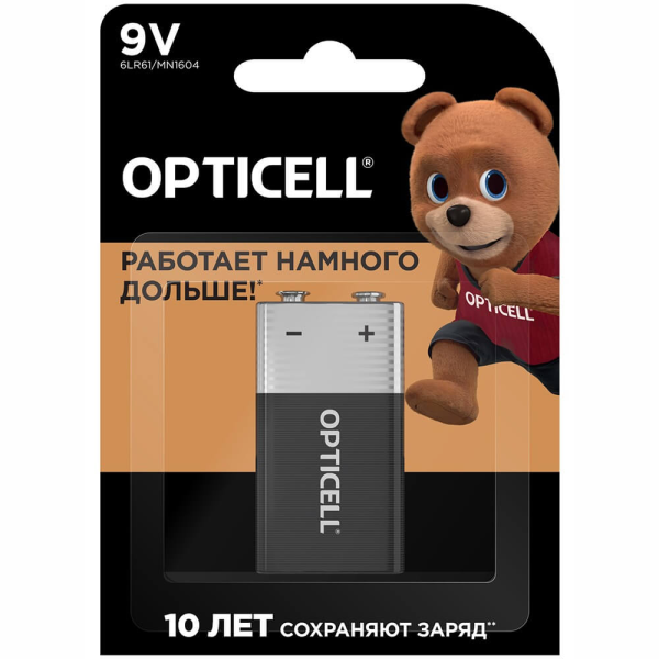Батарейка Opticell 6LR61/MN1604 9V 1шт