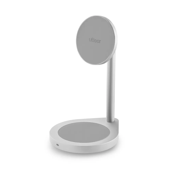 Беспроводная зарядная станция 2 в 1 uBear Stage (WL06SL21-AD) Серебристый