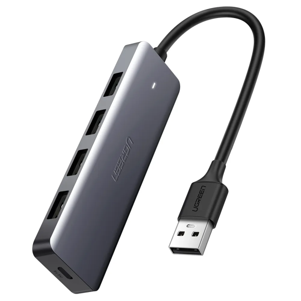 USB-A Разветвитель UGREEN CM219 5в1 (50985) Серый