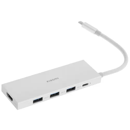 USB-C разветвитель Xiaomi 5-in-1 Type-C Hub (BHR8804GL) Silver Gray (Серебристо-серый)