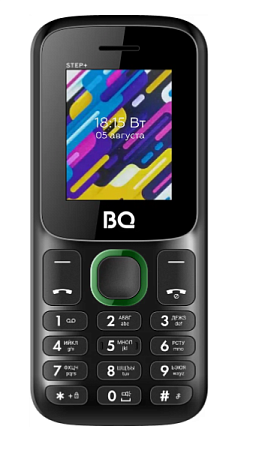 Телефон BQ 1848 Step+ Dual Sim Black Green (Черный-Зеленый)