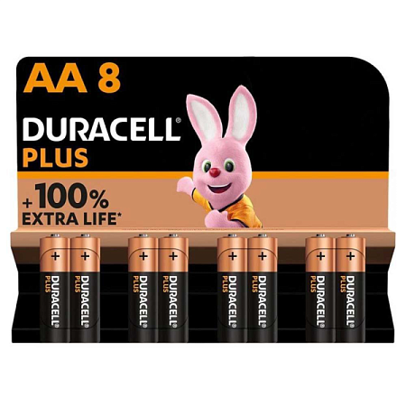Набор батареек Duracell Plus AA LR6/MN1500 (8шт) Набор батареек Duracell Plus AA LR6/MN1500 (8шт)