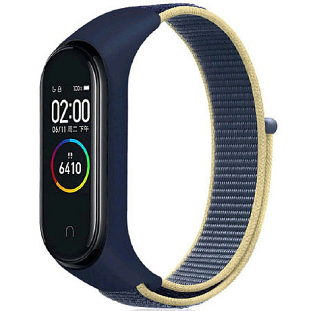 Ремешок нейлоновый RedLine для Xiaomi Mi Band 6 Blue/Yellow Ремешок нейлоновый RedLine для Xiaomi Mi Band 6 Blue/Yellow