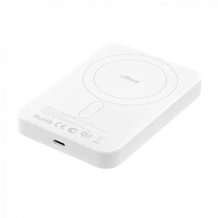 Внешний аккумулятор uBear Strike 10000mAh PD30W QI2.2 (PB31WH10000-PDM) Белый Внешний аккумулятор uBear Strike 10000mAh PD30W QI2.2 (PB31WH10000-PDM) Белый