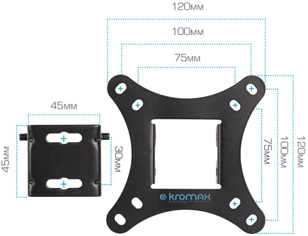 Кронштейн для телевизора Kromax VEGA-6 (15-32") Черный Кронштейн для телевизора Kromax VEGA-6 (15-32") Черный