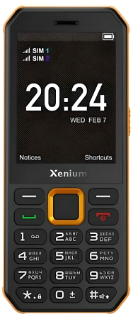 Телефон Xenium X300 Orange-Black (Оранжевый-Черный)