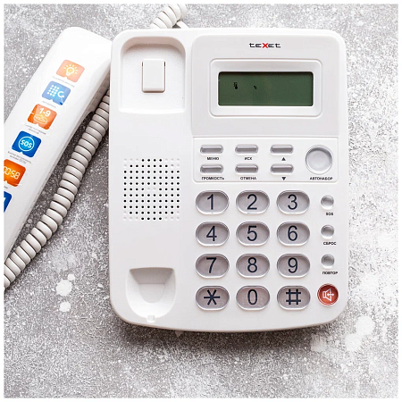 Проводной телефон Texet TX-250 White (Белый) Проводной телефон Texet TX-250 White (Белый)