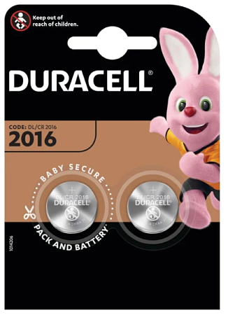 Набор батареек Duracell CR2016 (2шт)