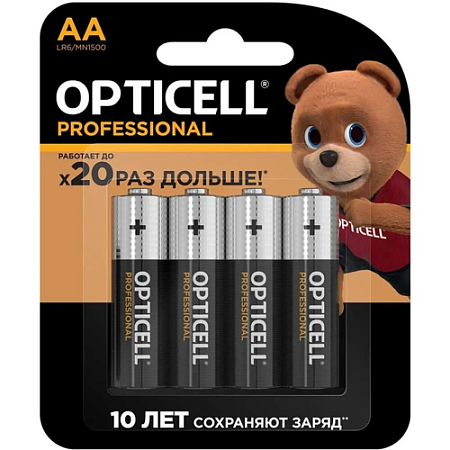 Набор батареек Opticell Professional CN LR6/MN1500 AA (4шт)