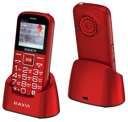 Телефон MAXVI B5ds up Red (Красный) Телефон MAXVI B5ds up Red (Красный)