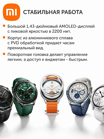 Умные часы Xiaomi Watch S4 47mm Rainbow (BHR9199GL)